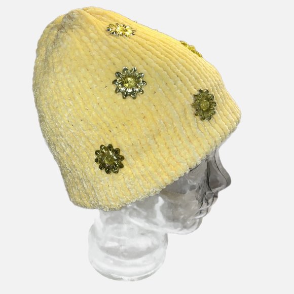 Plasma Beamz Hand-Knitted Chinelle Sunshine and Daisies Beanie main image 5